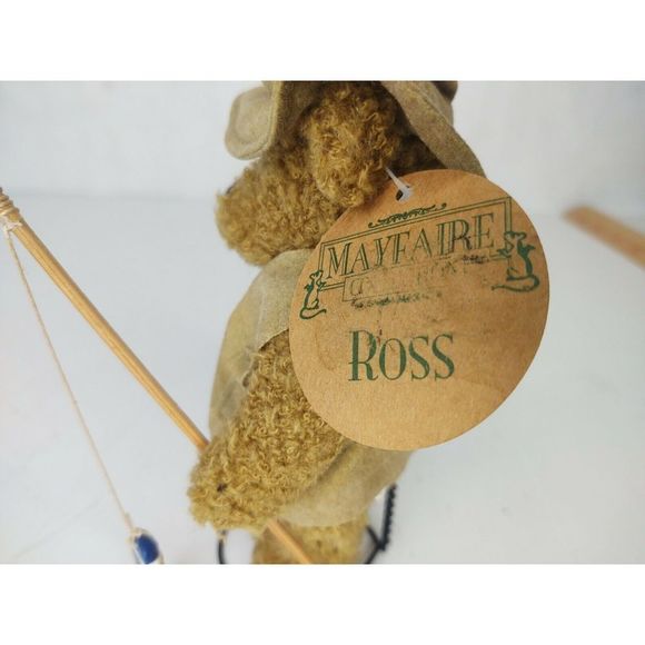 Vintage 2000 Mayfaire Collection ROSS Bear Fisherman 7" Fish Cabin Decor - Picture 6 of 6